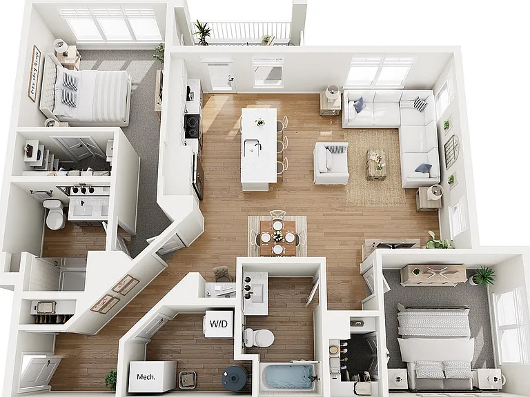 Floor Plan B8 | Echelon at Charlotte | Apartments in Charlotte, NC Floor Plan B8 | Echelon at Charlotte | Apartments in Charlotte, NC