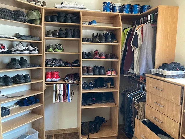 Tons of shelving in the Master Closet- Dressing room