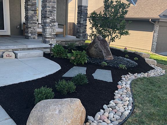 Lighted Boulder Fountain