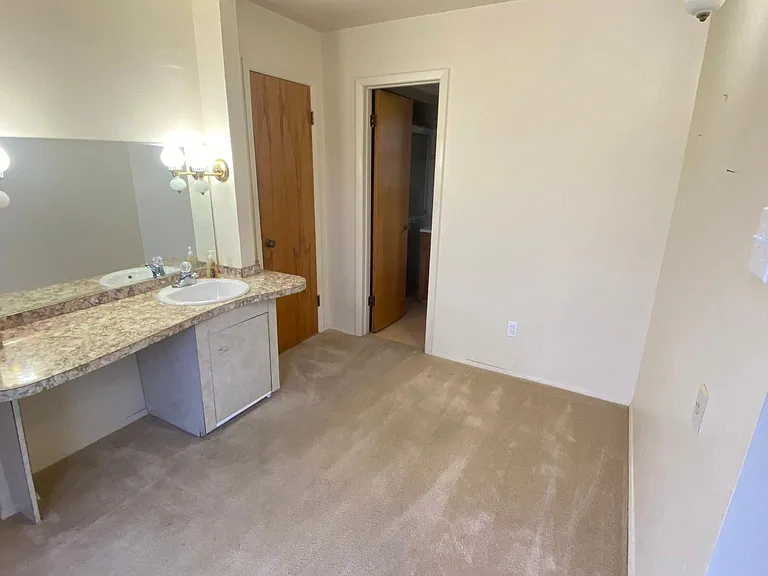 Master dressing area and vanity