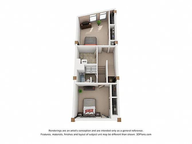 Floor plan Split Level Two Bedroom