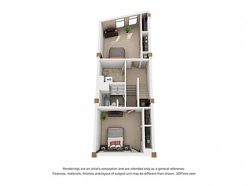 Floor plan Split Level Two Bedroom