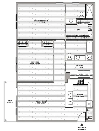 Floor plan 2 Bedroom Lg