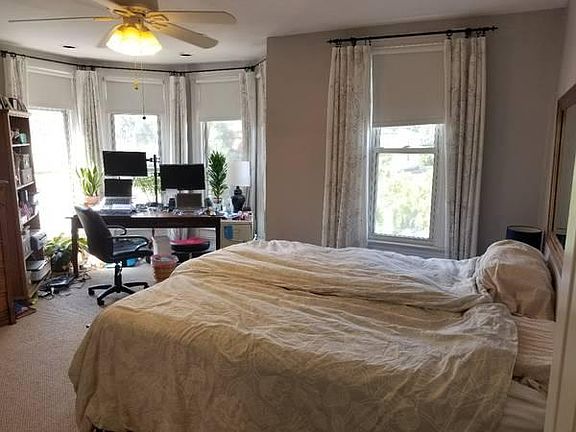 Master Bedroom with view into bay windows