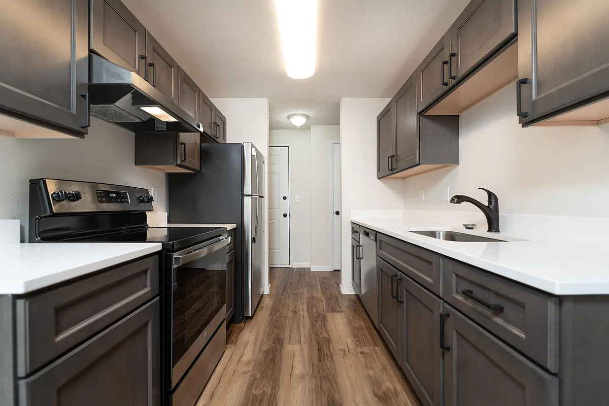 Floor plan 2 Bedroom One Bath With Patio