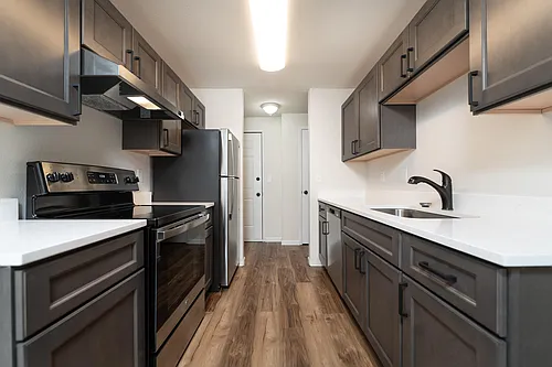 Floor plan 2 Bedroom One Bath With Patio