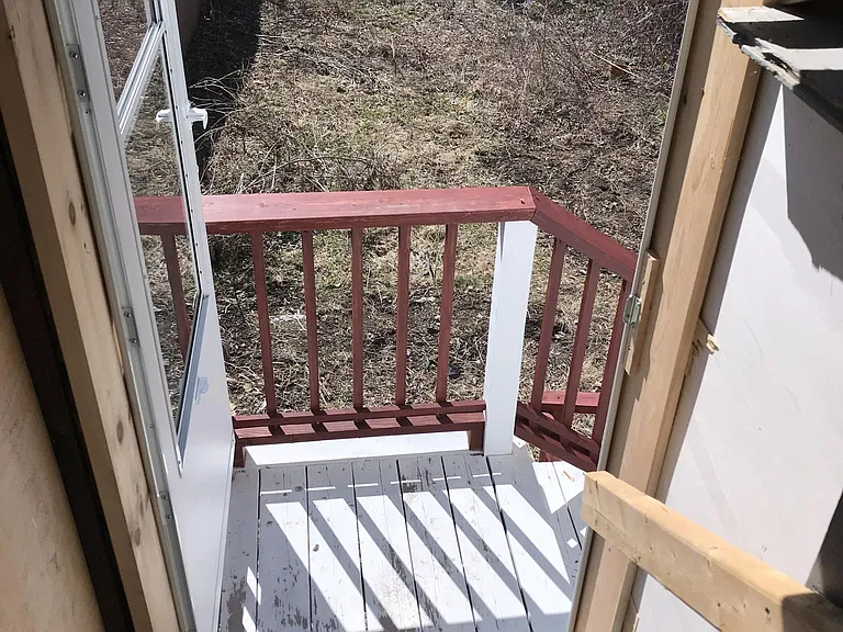 Stairs to back yard