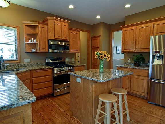 Updated kitchen with franite counterops and upscale stainless appliances