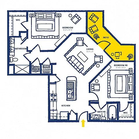 Floor plan 2F w/ Balcony