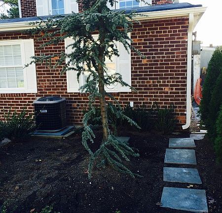 Access to side door
						:
						Central AC unit