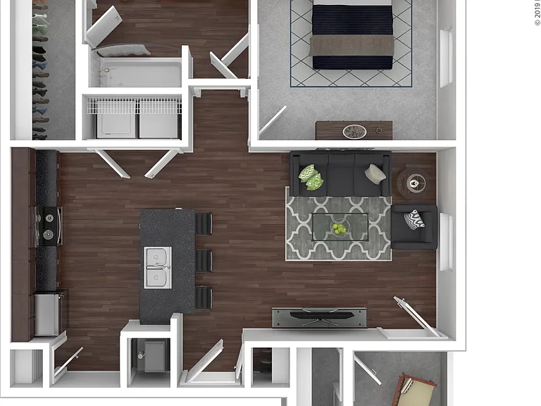 The Station: Beds - 1: Baths - 1: SqFt Range - 680 to 680