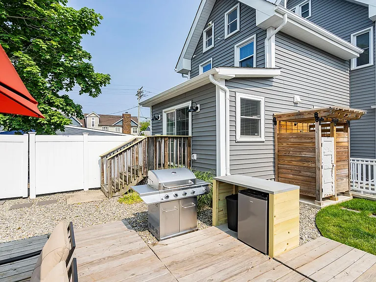 Grill and Fridge
