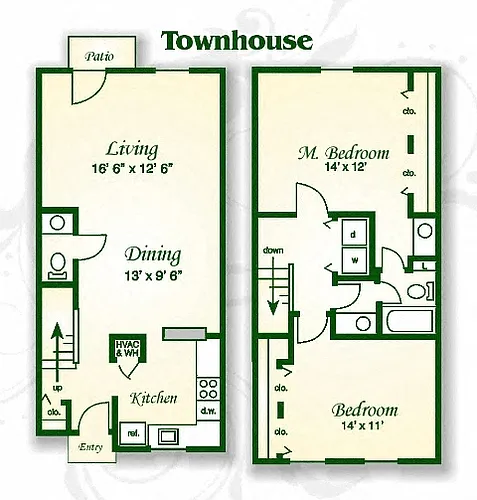 Floor plan The Magnolia Townhouse