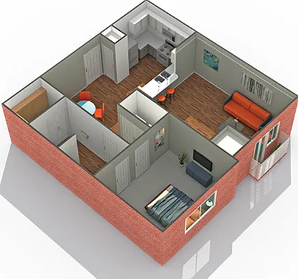 Isles | 1-Bedroom Floorplan Isles | 1-Bedroom Floorplan