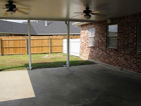 Patio from garage view