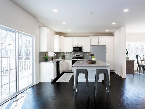 Madison Kitchen with Extended Island Staged