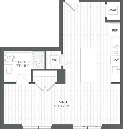 Floor plan Studio-SL