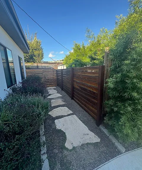 Recent photo of dividing fence