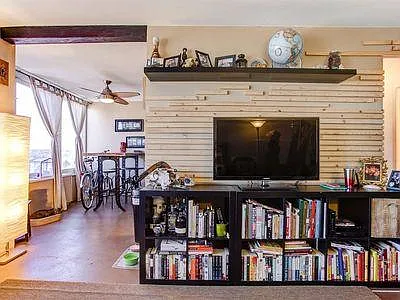 Living room and dining room.
