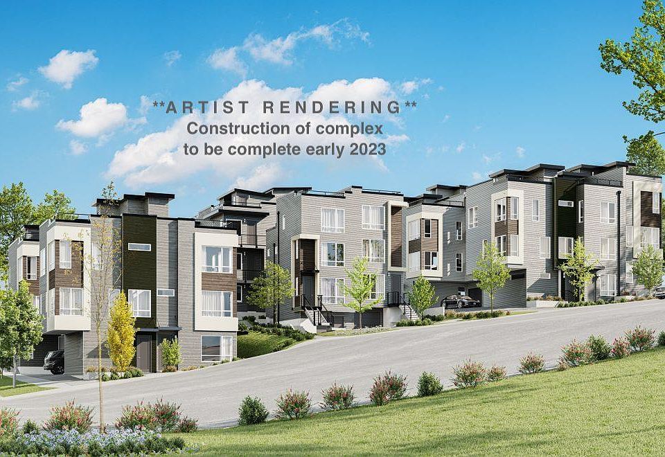 Artist rendering of completed townhome complex.
