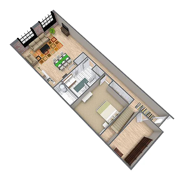Floor plan 1 Bed 1 Bath S