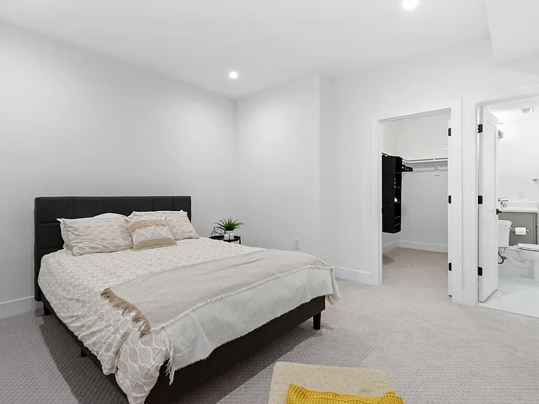 Walk-in closet and bathroom in bedroom A