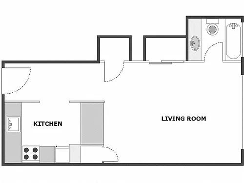 Floor plan Studio: Type E