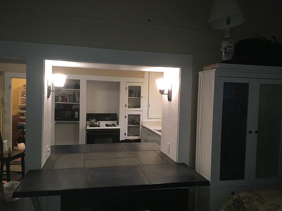 view from dining into kitchen