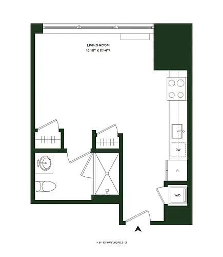 Floor plan Residence 04 - Studio 1BA