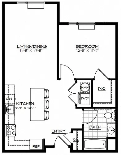 Floor plan 1E