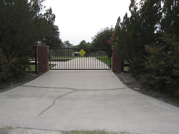 Cement drive at road 