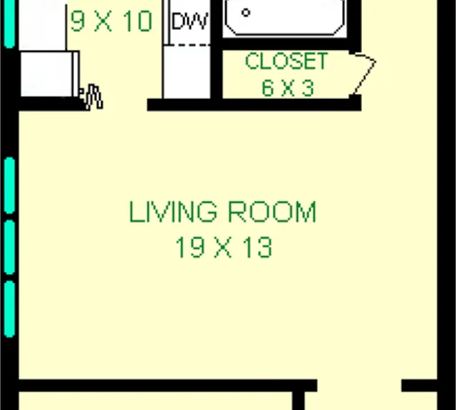 Hulton Two Bedroom Floorplan Hulton Two Bedroom Floorplan