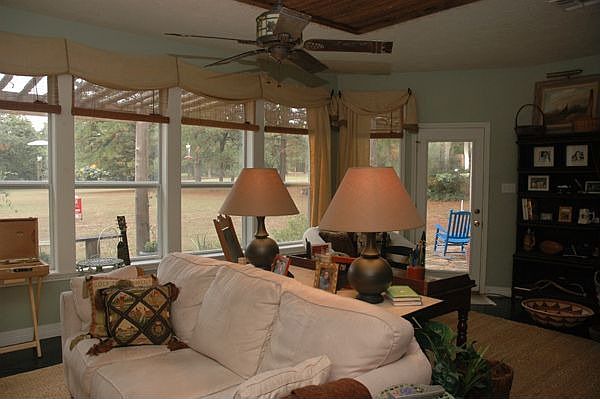 Abundant windows brings the outdoors in.