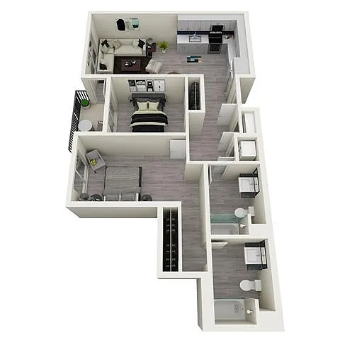 Floor plan 2X2 D
