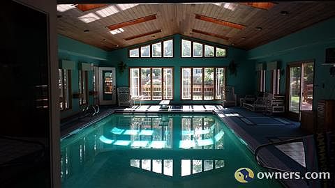 "Pool House at Dusk"