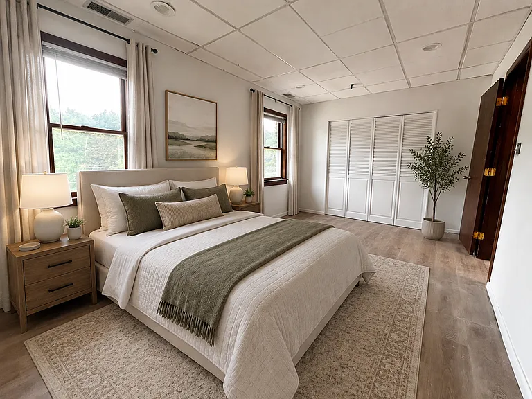 virtually staged 2nd bedroom