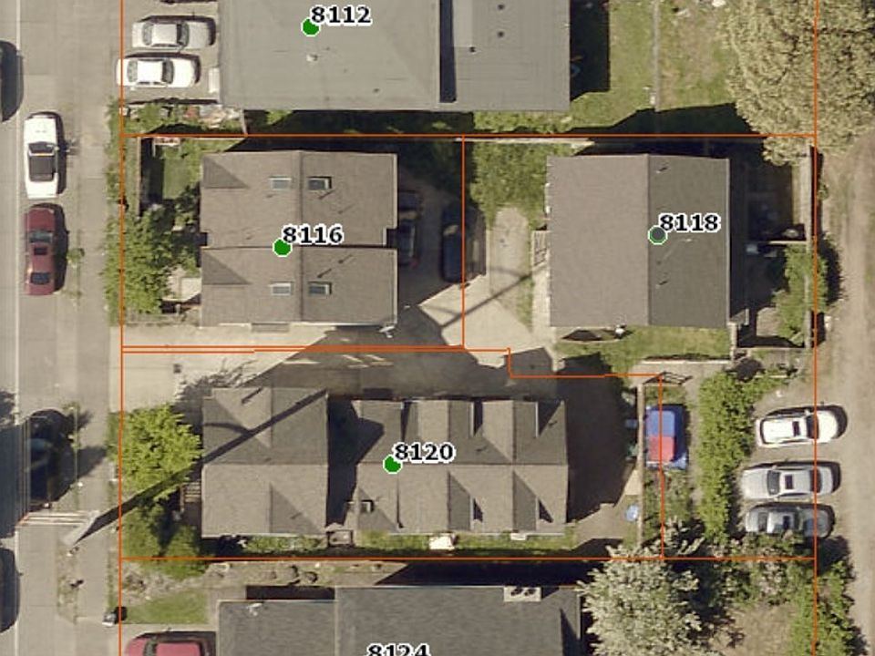 Potential to add two units to righ of Building 8120 with easy alley access. Theoretical addition would be positioned in the current picnic area up to the property line at the alley or in between 8118 and 8116 buildings Buyer to verify potential additional units with city.