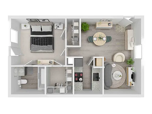 Floor plan 1X1-C