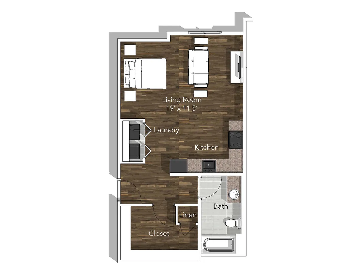 Floor plan Studio B