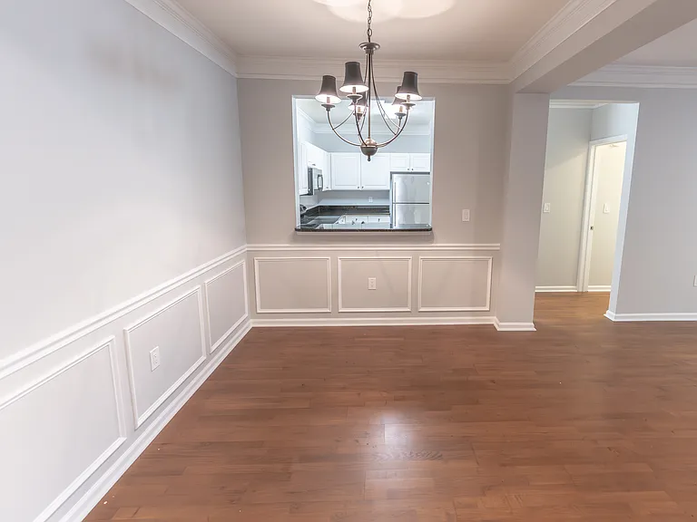 dining room and view of kitchen