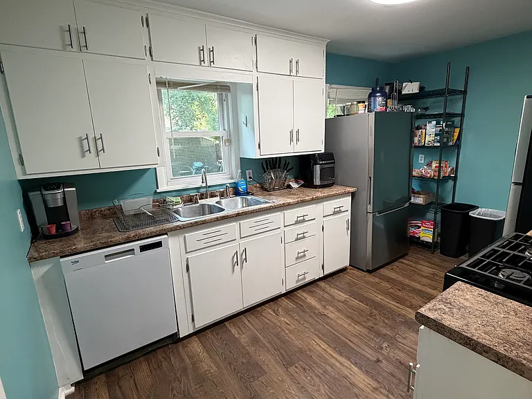 Kitchen from side entry