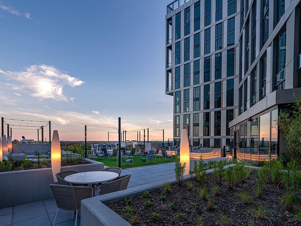 Breathtaking views and comfortable seating from your rooftop deck