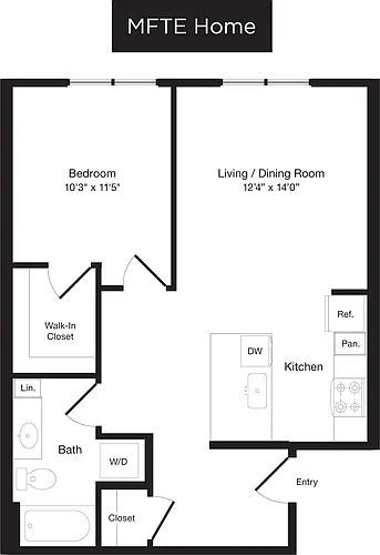 Floor plan A2 East- Income Restricted