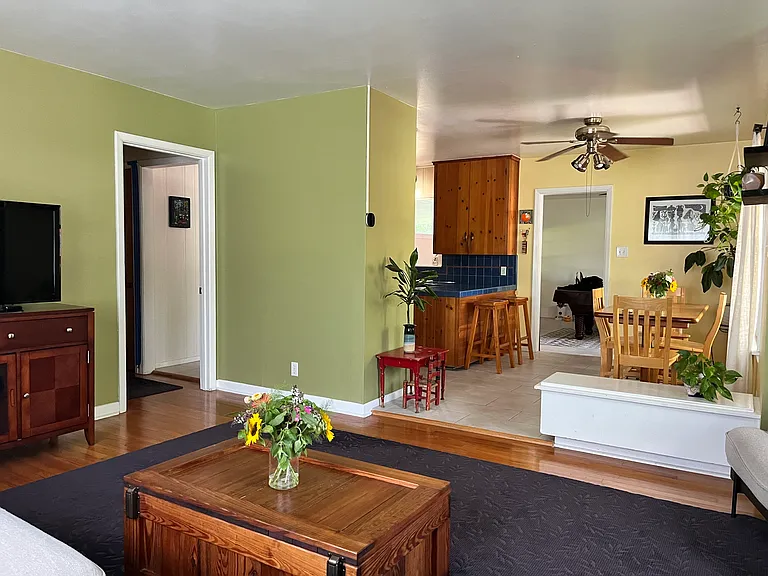 view of kitchen/dining area from living room