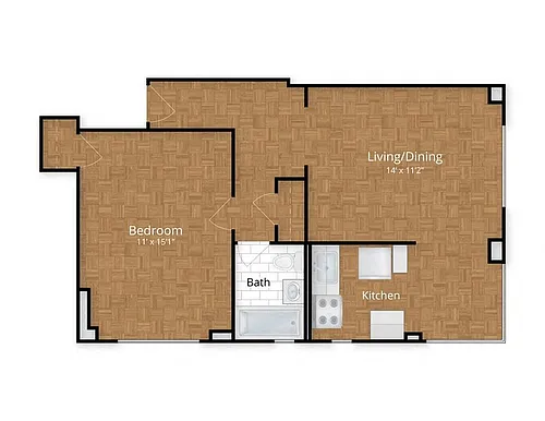 Floor plan One Bedroom