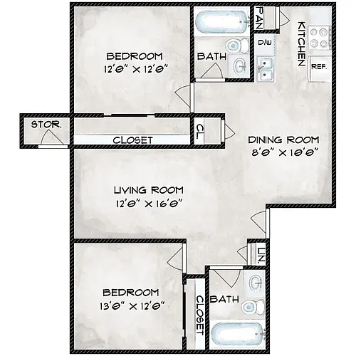 Floor plan 2X2