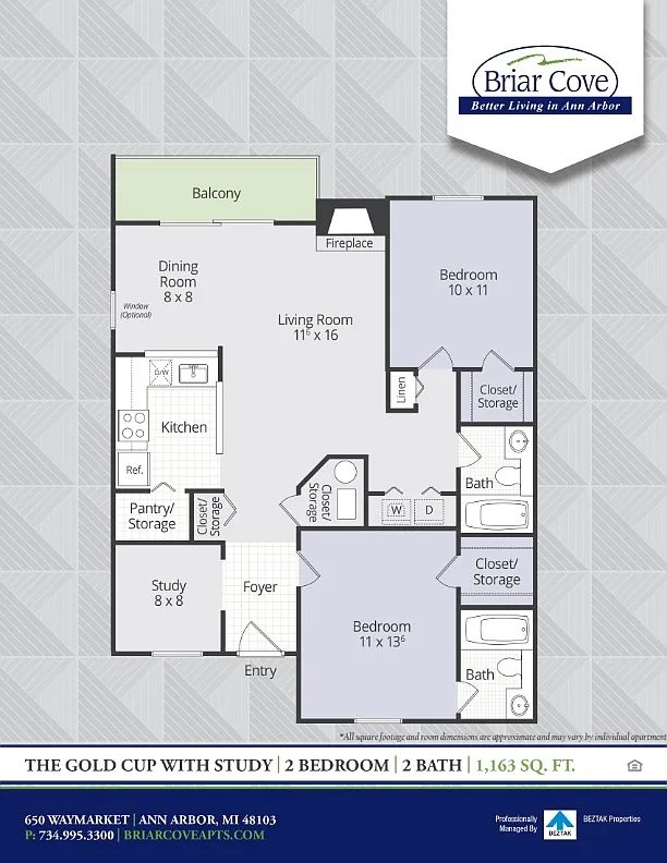 Floor plan Gold Cup w/ Study