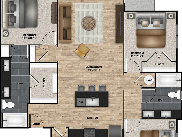 C1 floor plan Tacara at Crosswinds