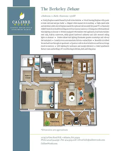 Floor plan Berkeley Deluxe