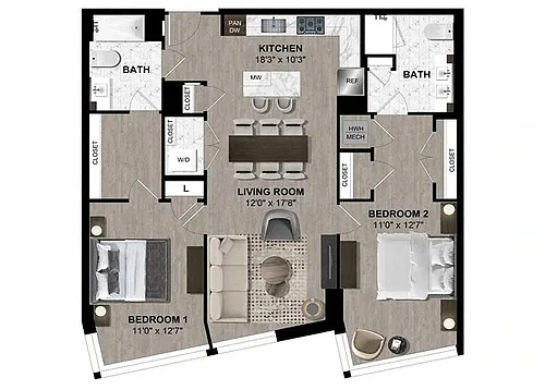 Floor plan B115